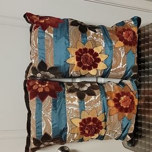 Pier One 20 by 11 inch wide fall decorative pillows